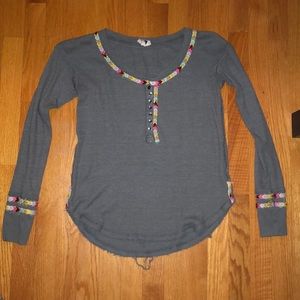 Long sleeve free People Henley